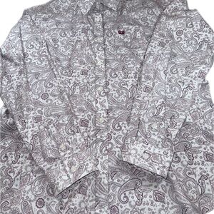 Paisley Patterned Casual Button Down Shirt